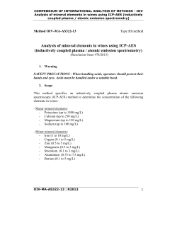 OIV green paper on lead in wine study