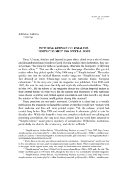 PICTURING GERMAN COLONIALISM