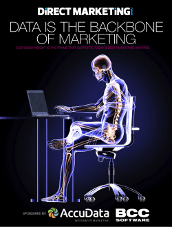 data is the backbone of marketing