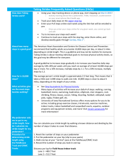 Taking Strides Frequently Asked Questions (FAQs)