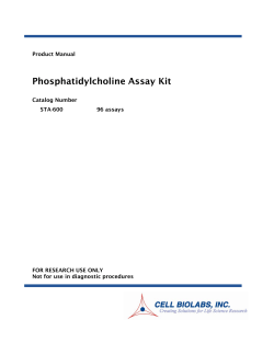 Phosphatidylcholine Assay Kit