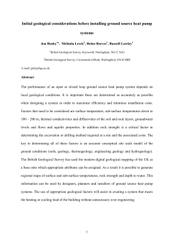 Initial geological considerations before installing ground source heat