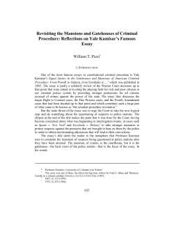 Revisiting the Mansions and Gatehouses of Criminal Procedure