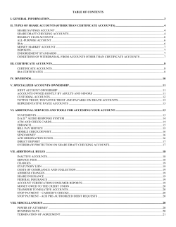 TABLE OF CONTENTS - Corning Credit Union