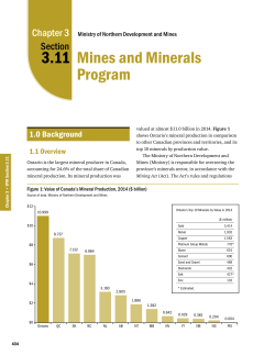 3.11: Mines and Minerals Program - Office of the Auditor General of