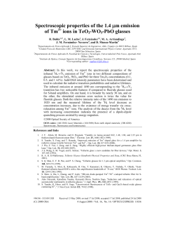 Spectroscopic properties of the 1.4 μm emission of Tm ions in TeO2
