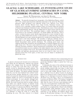 GLACIAL LAKE SCHOHARIE: AN INVESTIGATIVE STUDY OF