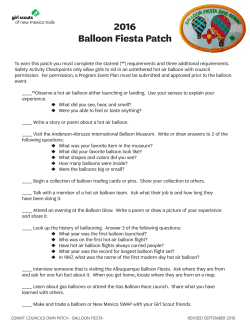 2016 Balloon Fiesta Patch - Girl Scouts of New Mexico Trails