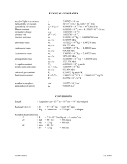 physical constants