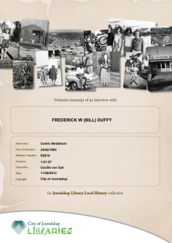 frederick w (bill) duffy