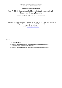 Ribose and Trimetaphosphate - Royal Society of Chemistry