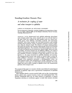 Standing-Gradient Osmotic Flow