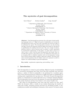 The mysteries of goal decomposition