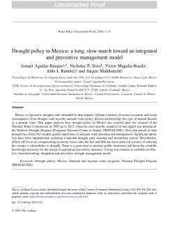 Drought policy in Mexico: a long, slow march toward