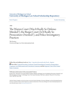 The Warren Court (Was It Really So Defense