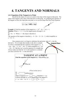 CHAP05 Tangents and Normals