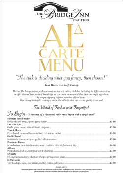 The trick is deciding what you fancy, then choose!