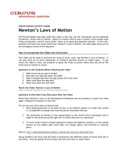 Newton`s Laws of Motion