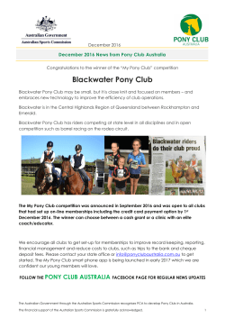 Blackwater Pony Club - Pony Club Australia