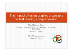 The impact of using graphic organizers to test reading