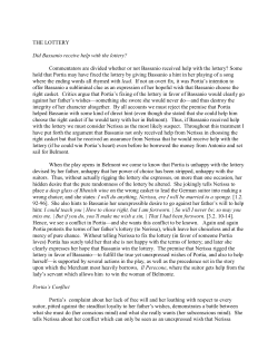 THE LOTTERY - The Merchant of Venice