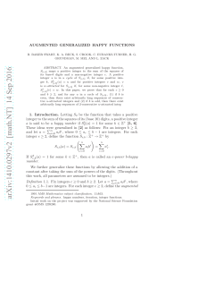 Augmented generalized happy functions