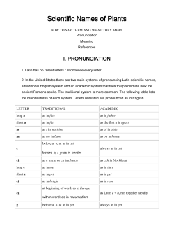 Scientific Names of Plants