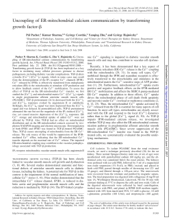 Uncoupling of ER-mitochondrial calcium communication by