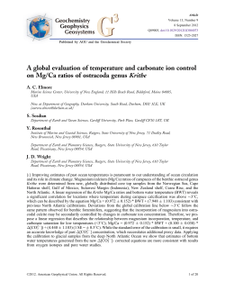 A global evaluation of temperature and carbonate ion control on Mg