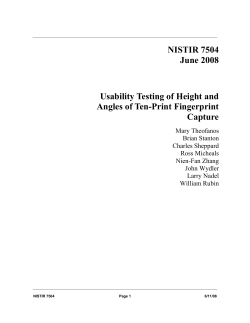 NISTIR 7504, Usability Testing of Height and Angles of Ten