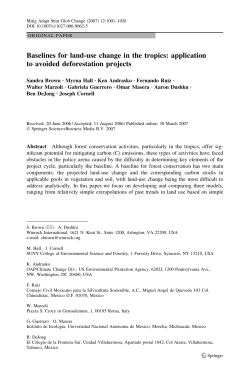 Baselines for land-use change in the tropics: application to avoided