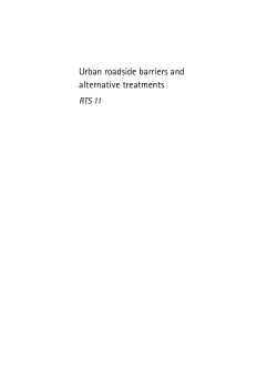 Road traffic standards 11 urban roadside barriers and alternative
