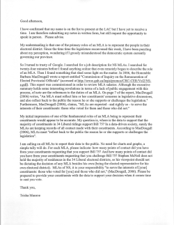 time. I am therefore submitting my notes in written form, but still