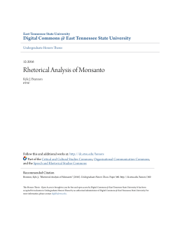 Rhetorical Analysis of Monsanto