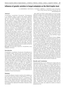 Influence of genetic variation in fungal endophyte on the third trophic