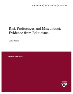 Risk Preferences and Misconduct