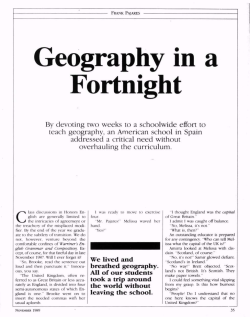 Geography in a Fortnight