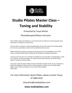 Studio Pilates Master Class &ndash; Toning and Stability