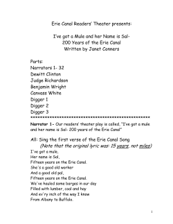 Erie Canal Readers` Theater presents