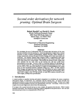 Second order derivatives for network pruning: Optimal Brain Surgeon
