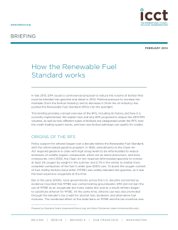 How the Renewable Fuel Standard works