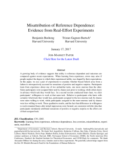 Misattribution of Reference Dependence: Evidence from Real