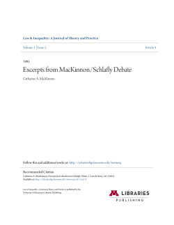 Excerpts from MacKinnon/Schlafly Debate