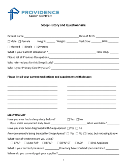 Sleep Questionnaire