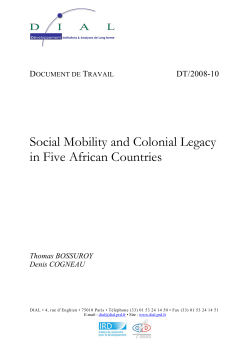 Social Mobility and Colonial Legacy in Five African Countries