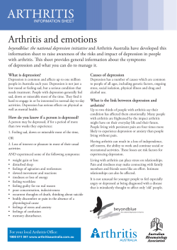arthritis - The Australian Rheumatology Association