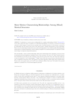 Meter Metrics: Characterizing Relationships
