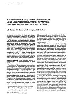 Protein-Bound Carbohydrates in Breast Cancer