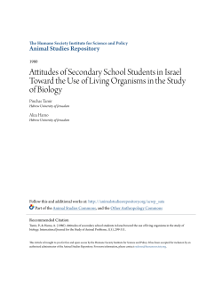 Attitudes of Secondary School Students in Israel Toward the Use of
