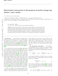 Electrostatic interactions in the presence of surface charge